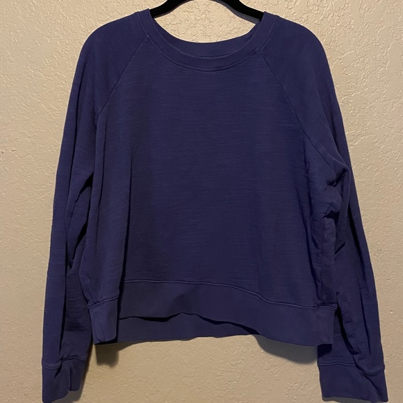 J. Crew Tops - J.Crew Indigo Vintage Fleece Sweatshirt (XL). Super Cozy!
